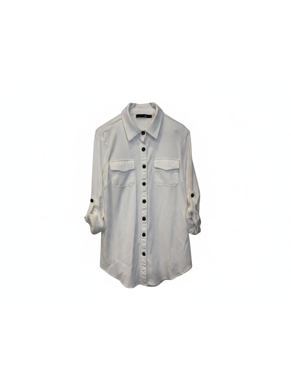 DJT White Button-Front Shirt w/ Pockets (M)